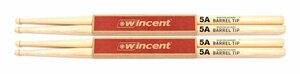 即決◆新品◆送料無料Wincent W-5ABT/2ペア [406×14.3mm] ヒッコリー/BARREL TIP ドラムスティック