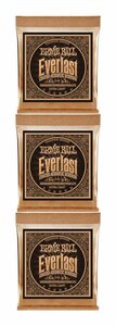 即決◆新品◆送料無料ERNIE BALL 2550 ×3 [10-50] Everlast Extra Light Coated Phosphor Bronze アコースティックギター弦/メール便