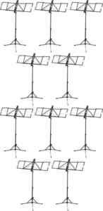  быстрое решение * новый товар * бесплатная доставка ARIA AMS-200/10 шт. комплект широкий алюминиевый легкий пюпитр / с футляром 