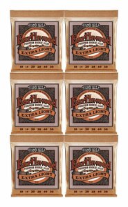 即決◆新品◆送料無料ERNIE BALL 2150 ×6 [10-50] Earthwood Extra Light Phosphor Bronze アコースティックギター弦/メール便