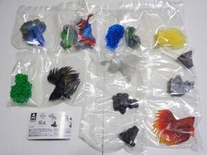 闘魚 ～ベタ～ 全6種セット スタンド・ストーンズ ガチャ ミニフィギュア 奇奇奇 キキキ 観賞魚 ベタ 白 黄 赤 赤青 青黄 黒 即決 