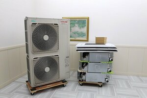 21年 超美品！東芝 10馬力 内機は24.0k エアコン 店舗業務用 天カセ 3台 トリプル マルチ 天井埋込カセット 三相200V 28.0Kw 1