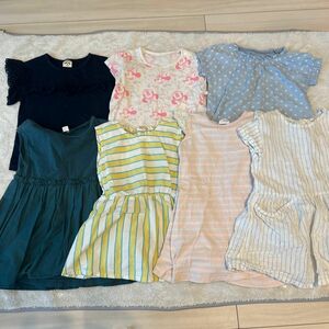 90-100cm 女の子 子供服７着夏服まとめ売り　半袖　ワンピース　 こども服　即日発送