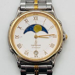 CITIZEN Lighthouse シチズン ライトハウス ムーンフェイズ クォーツ メンズ 腕時計 6185-G25147 稼動品