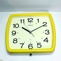 1970's　SEIKO セイコー 掛時計 TA725Y 黄色 イエロー 昭和レトロ アンティーク ビンテージ ポップ スペースエイジ_画像6