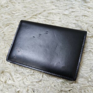 dunhill ダンヒル カードケース 名刺入れ レザー 黒 パスケース ブラック 定期入れ 金具 シルバーの画像2