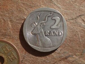 南アフリカ　2Rand　ニッケル張り銅　2000年　KM#165　(23.0mm, 5.4g)