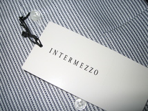 新品 M 定価￥16,500▼ INTERMEZZO インターメッツォ ▼ 高品質コットン イタリアンカラー 長袖シャツ Yシャツ ドレスシャツ 白 紺 ST MENS_画像4