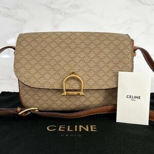 セリーヌ CELINE ショルダーバッグ マカダム ゴールド金具 レザー　5-27566