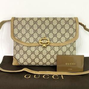 《大特価！》 GUCCI グッチ GG ショルダーバッグ レザー ベージュ 自00168