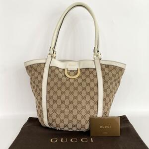 《大特価！》 GUCCI グッチ トートバッグ GG柄 白 レザー キャンバス 6725580