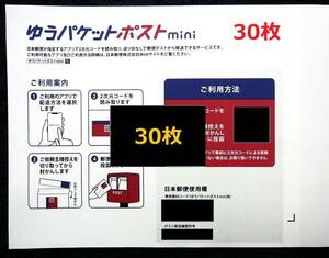 匿名便★30枚★ゆうパケットポストmini 封筒 30枚 ミニ 未使用品★速送