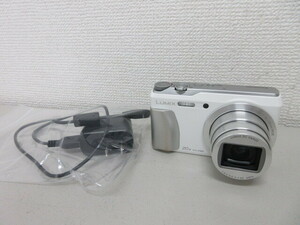 Panasonic パナソニック LUMIX DMC-TZ55 ホワイト デジタルカメラ コンパクトデジタルカメラ 通電確認済 アダプタ付 #36141