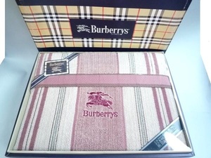 ★未使用 Burberrys バーバリー タオルケット エリオット 140×190cm 綿100％ 西川産業 箱入★