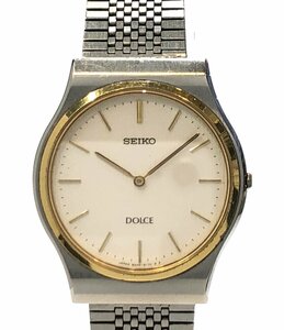 訳あり セイコー 腕時計 8N40-6090 DOLCE クオーツ ホワイト メンズ SEIKO [0402初]