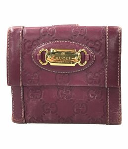 【1円スタート】 訳あり グッチ 二つ折り財布 Wホック 145747 2184 シマ レディース GUCCI