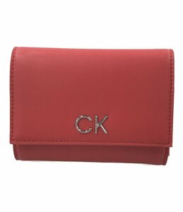 美品 カルバンクライン 三つ折り財布 レディース Calvin Klein [0502]