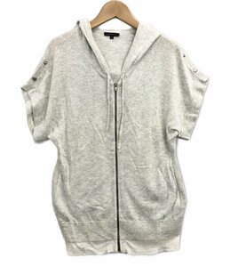 美品 セオリー カシミヤ混 半袖ニットパーカー レディース 2 M theory