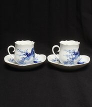 マイセン カップ＆ソーサー 2客セット ペア ブルーオーキッド Meissen [0402初]_画像2