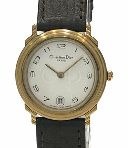 訳あり クリスチャンディオール 腕時計 48.122.2 クオーツ ホワイト レディース Christian Dior