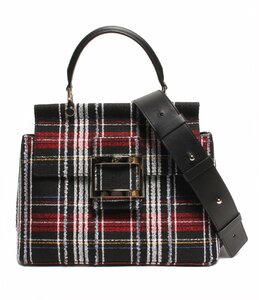 美品 ロジェヴィヴィエ 2wayハンドバッグ チェック柄 レディース Roger Vivier [0502初]