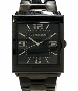 訳あり インディペンデント 腕時計 G110-003388-01 クオーツ ブラック メンズ INDEPENDENT