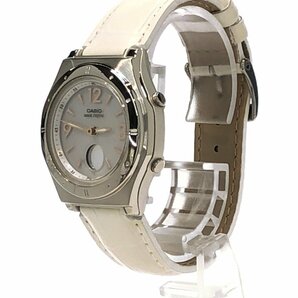 【1円スタート】 訳あり カシオ 腕時計 LWA-M141 ウェーブセプター ソーラー ホワイト レディースの画像2