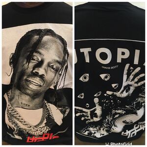 トラヴィススコット　Travis Scott XL ラッパーTシャツ　.. ブラック