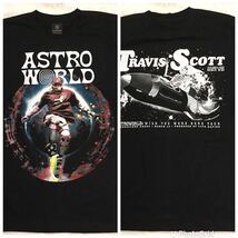 トラヴィススコット　Travis Scott ASTRO WORLD L . ラッパーTシャツ　ブラック_画像1