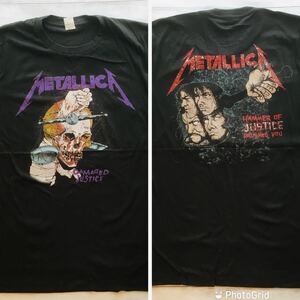 80年代バンド メタリカ　METALICA L バンドTシャツ　ロックTシャツ