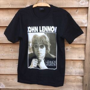 ビートルズ　THE BEATLES ジョンレノン　L バンドTシャツ　ロックTシャツ ブラック