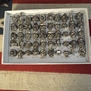  ring set sale 50 piece set ring skull .. Skull ring accessory 