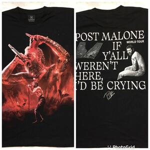 ポストマローン　POST MALONE L プリントTシャツ　. ブラック