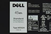 DELL WD52H バッテリー/ 残容量85%以上充電可能/ 7.4V-45Wh/Latitude E7240 E7250 GVD76 F3G33 VFV59など 対応 /中古品_画像2