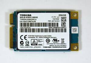 TOSHIBA mSATA SSD 256GB /健康状態88%/累積使用13400時間/動作確認済み, フォーマット済み/中古品