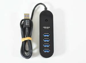 ELECOM USBハブ (USB3.0 4ポート)/USB Hub/U3H-T403S/マグネット付き/中古品