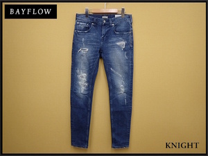 BAYFLOW DENIM ダメージ加工 スキニージーンズ△ベイフローデニム/パンツ/24*3*4-27