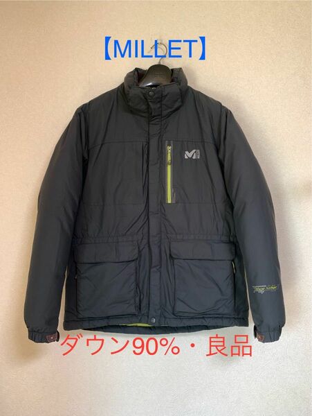 【MILLET】ミレーダウンジャケット ダークグレー 95 M/L 良品