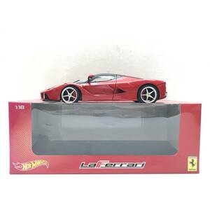 ☆中古品☆ HotWHeeLS ホットウィールス モデルカー 1/18 ラ フェラーリ (レッド) Hot WHeeLS HERITAGEシリーズ 修理痕あり