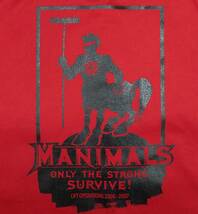 5546/美品Dickies 半袖ワークシャツ L●洗濯プレス済●ネコポス可●KEYSTONE COLORADO MANIMALS ONLY THE STRONG SURVIVE ディッキーズ古着_画像7