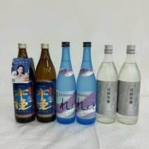 J034(7290)-633【同梱不可】お酒 焼酎 6本まとめ 約7.3kg 本格芋焼酎 木挽BLUE 2本 奄美黒糖焼酎 れんと 2本 iichiko 日田全麹 ２本_画像1