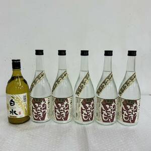 J033(6675)-635【愛知県のみ発送、同梱不可】お酒 焼酎 6本まとめ 約6.7kg 黒麹 むらさきいも 30% 720ml 5本 白水 HAKUSUI 25% 720ml 1本