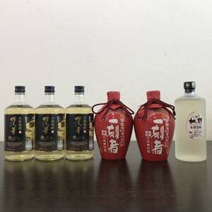 Y035(7310)-156【愛知県のみ発送、同梱不可】お酒 6点まとめ 本格焼酎 博多の華 樫とピート / 黒糖30焼酎 加那/ 一刻者 赤