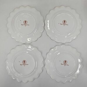 E5064(041)-626/ST56000 【千葉】 食器まとめ カップ4個 ソーサー3枚 プレート4枚 ROYAL CROWN DERBY ロイヤルピンクストンローズの画像3