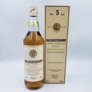 M2314(035)-608/TH12000【千葉】酒　AUCHENTOSHAN　5年　TRIPLE DISTILLED SINGLE LOWLAND MALT　オーヘントッシャン　43％　750ml　箱付き