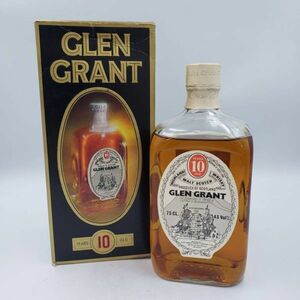 M2314(035)-619/TH13000【千葉】酒　GLEN GRANT　10年　DISTILLERY　HIGHLAND MALT SCOTCH WHISKY　グレングラント　43％　750ml　箱付き