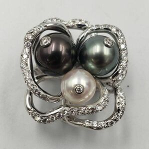 M035-511【千葉】MIKIMOTO ミキモト ブローチ パール K18 約8.9㎜珠 重量：約13.72g レディース アクセサリーの画像1