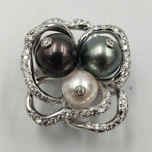 M035-511【千葉】MIKIMOTO　ミキモト　ブローチ　パール　K18　約8.9㎜珠　重量：約13.72g　レディース　アクセサリー