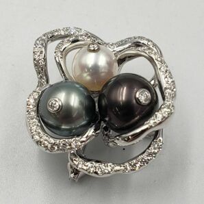 M035-511【千葉】MIKIMOTO ミキモト ブローチ パール K18 約8.9㎜珠 重量：約13.72g レディース アクセサリーの画像3