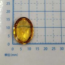 M035-510【千葉】合成ゴールデンサファイア　1粒　CARAT：10.596ct　ルース　裸石　ソーティング付き_画像9